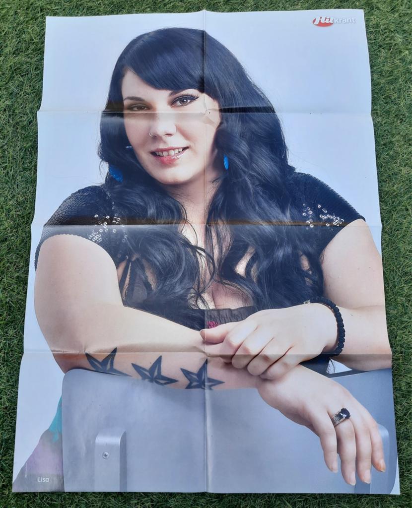 Grote Poster Hitkrant 2009 Lisa Lois / Tom Fletcher McFly, Ophalen of Verzenden, Gebruikt, A1 t/m A3, Muziek