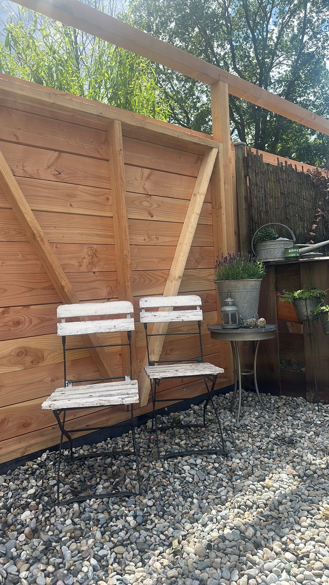 Bistro stoelen set van 2 bistrostoeltjes frans brocante, Ophalen