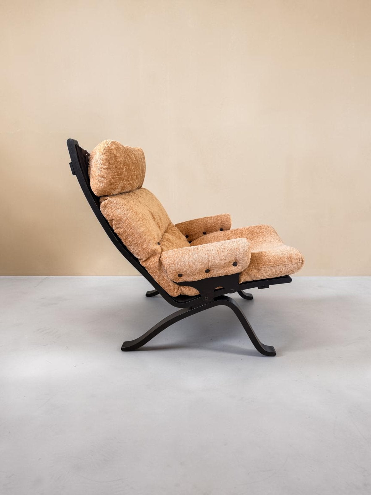 Vintage design relax fauteuil Ingmar Relling stoel, Ophalen, 75 tot 100 cm, Zo goed als nieuw, Stof