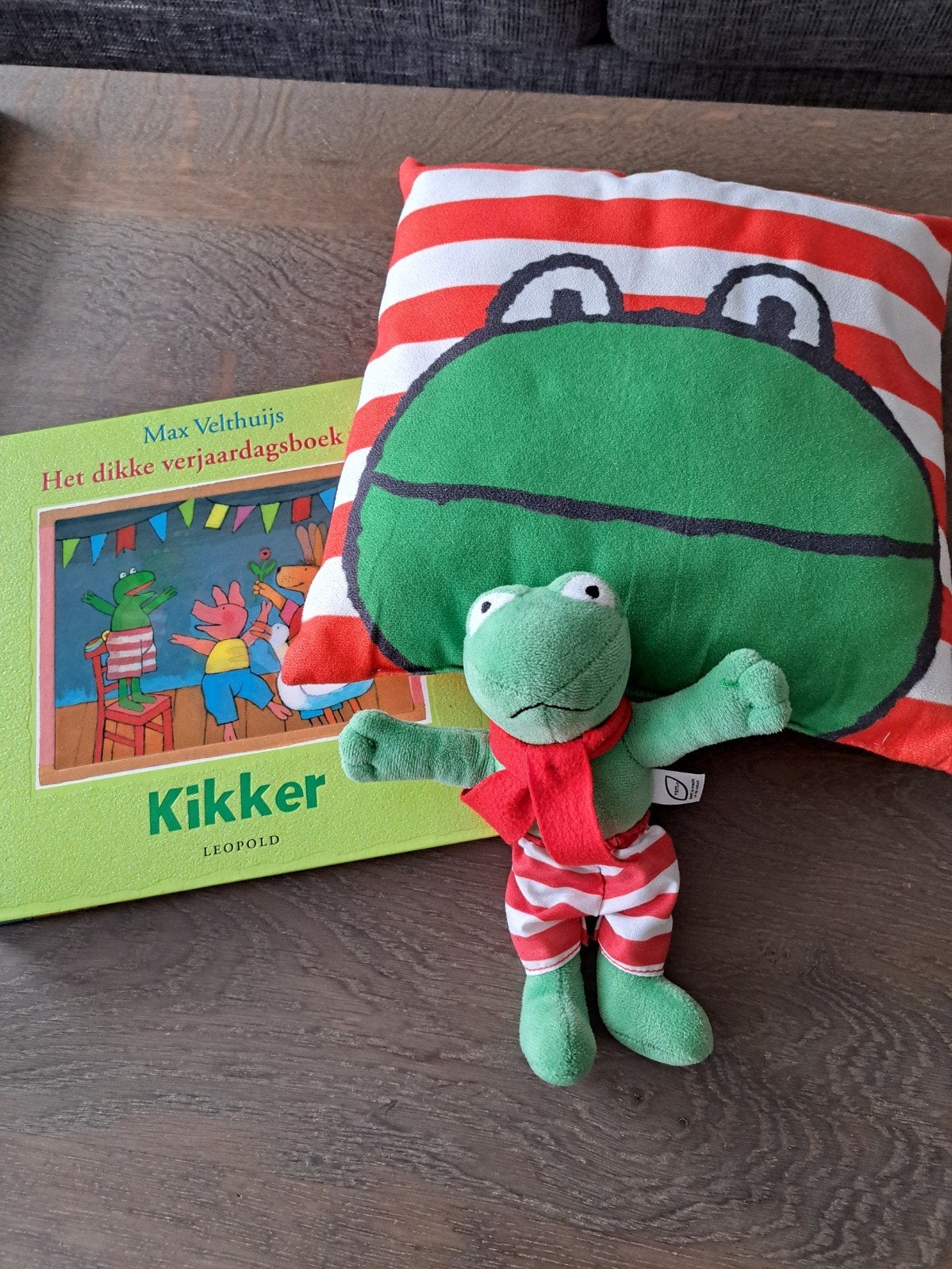 Kikker pakket: knuffel, kussen en boek, Ophalen, Kikker, Groen, Overige merken