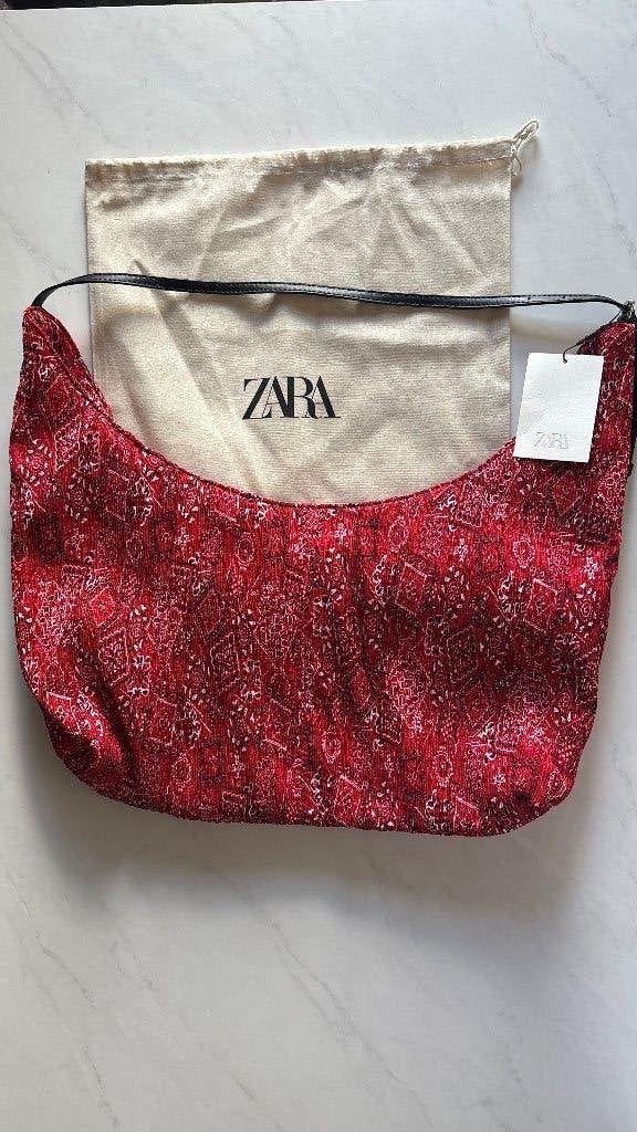Zara rode tas paisley print boho hippie shopper schoudertas, Ophalen of Verzenden, Nieuw, Rood