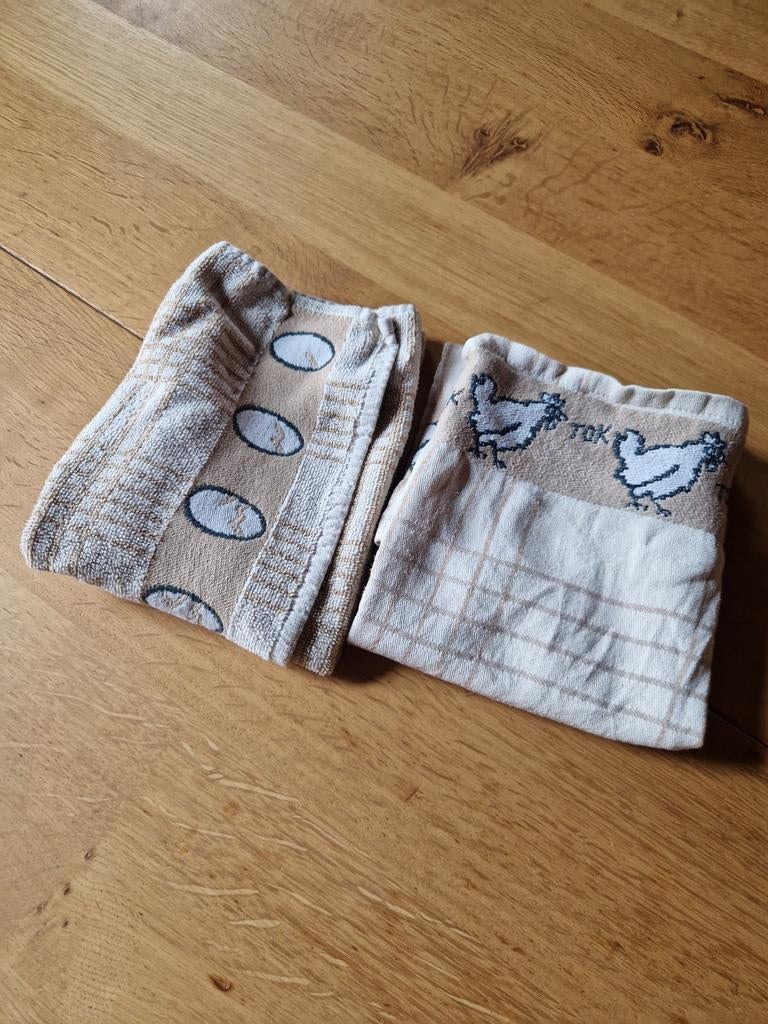 THEEDOEK & HANDDOEK 🥚🥚 KIPPETJES, Huis en Inrichting, Keuken | Textiel, Ophalen of Verzenden, Theedoek of Handdoek