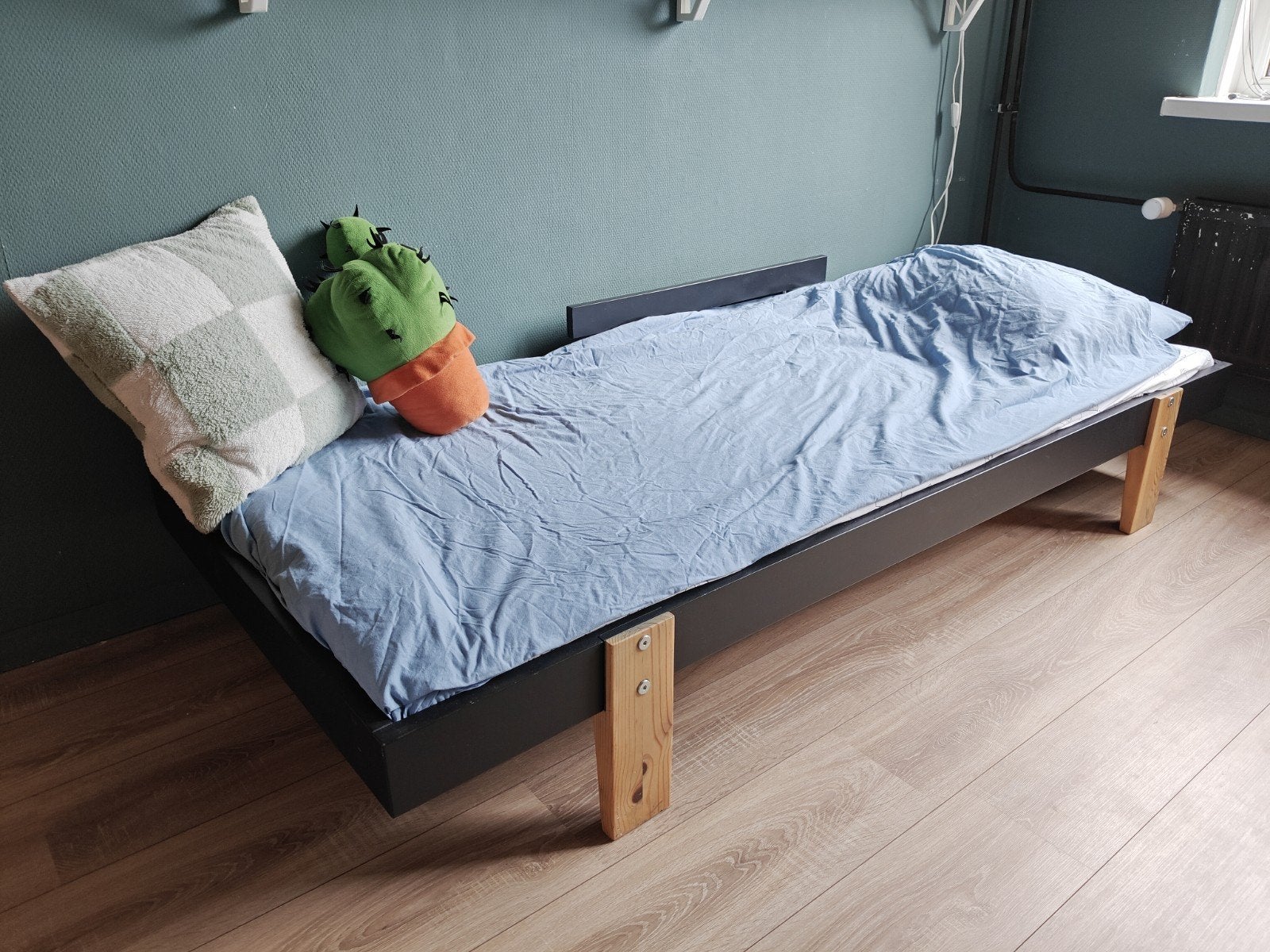 IKEA Vikare meegroeibed, Ophalen, 90 cm, Eenpersoons, Wit