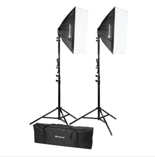 2 x Bresser BR-2245 1800W daglichtset, Ophalen, Bresser, Zo goed als nieuw, Inclusief lampen