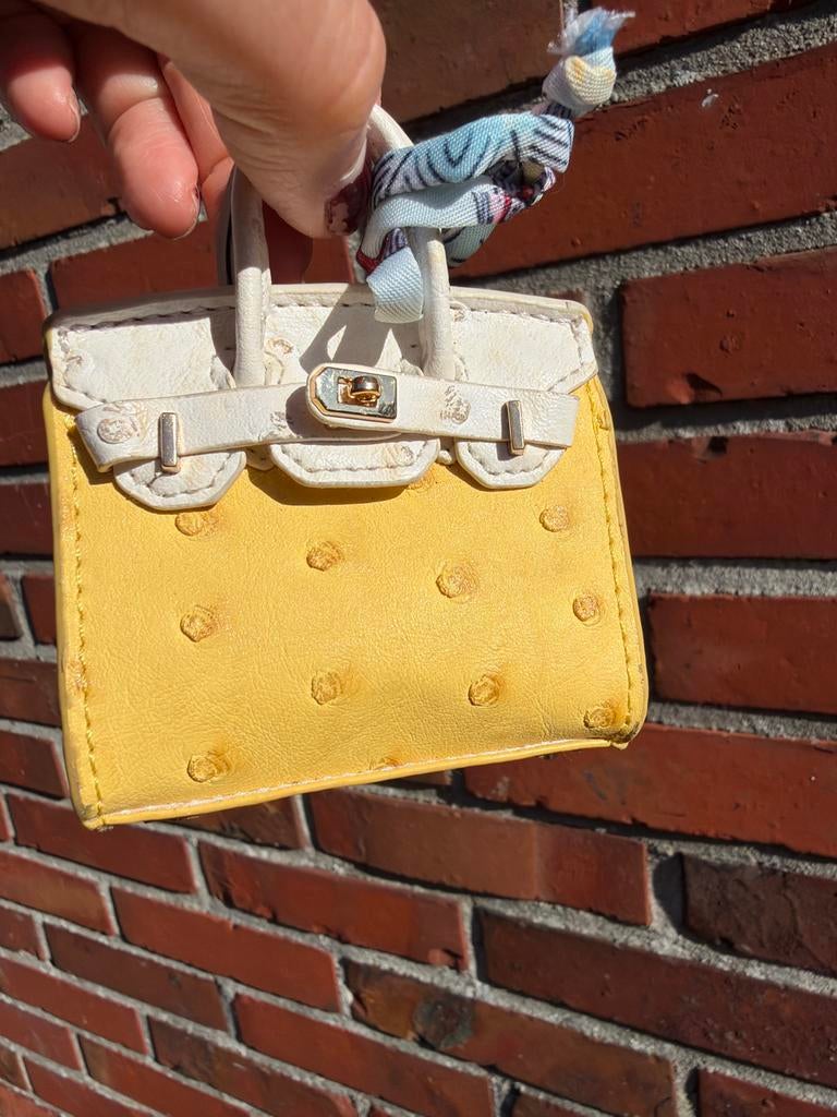 Mini Gele Handtas Sleutelhanger, Ophalen of Verzenden, Gebruikt, Geel, Overige typen