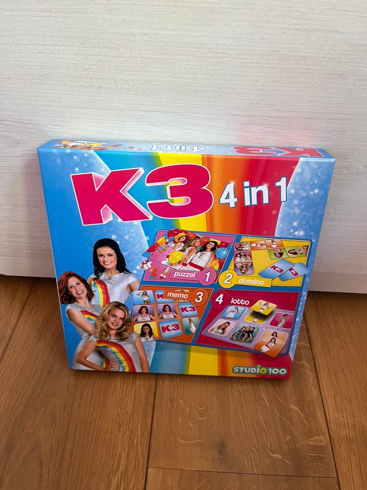 K3 4 in 1 puzzel, domino, memo en lotto., Ophalen, 10 tot 50 stukjes, Gebruikt