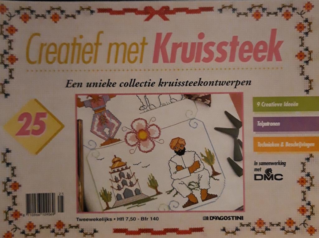 Creatief met kruissteek 25 met patroonbladen, Ophalen of Verzenden, Overige onderwerpen