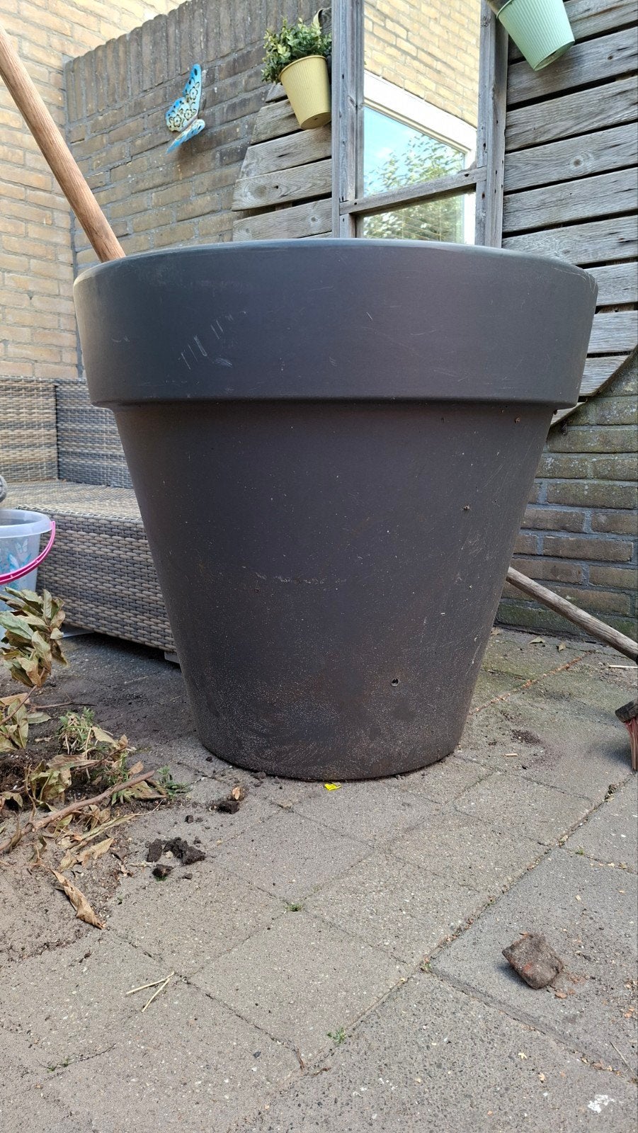ELHO bloempot  70 cm hoog, Ophalen, Kunststof, Gebruikt, 40 cm of meer
