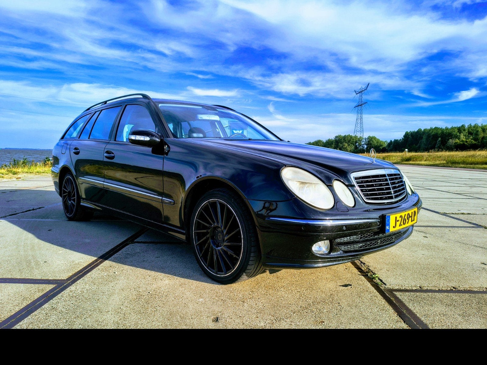 Mercedes-Benz E320 4matic, Automaat, Zwart, Zwart, Stationwagon
