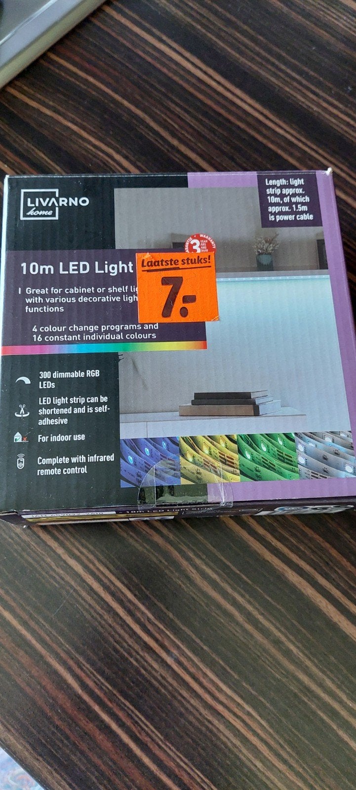 LIVARNO Home 10m LED strip RGB met afstandsbediening - Nieuw, Ophalen of Verzenden, Nieuw