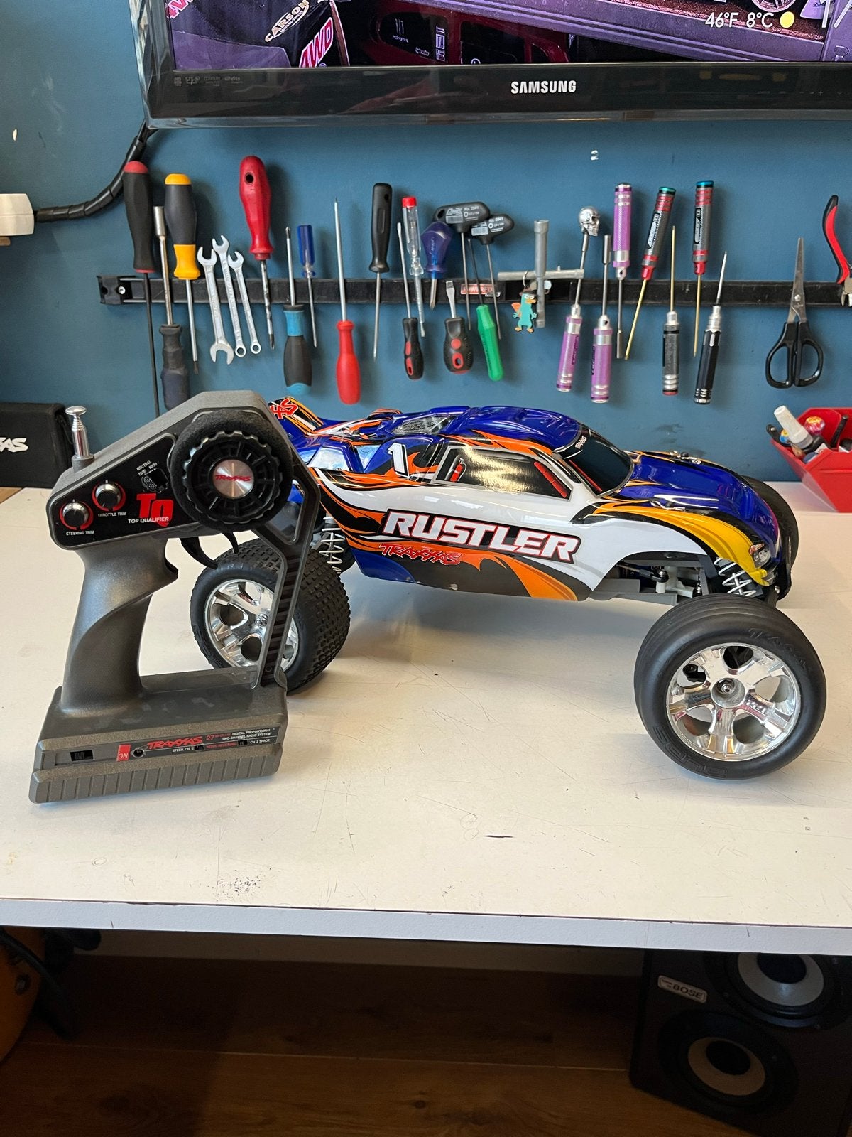 Traxxas Rustler Roller RC Auto (exclusief elektronica), Gebruikt, Auto offroad, Schaal 1:10, Overige typen