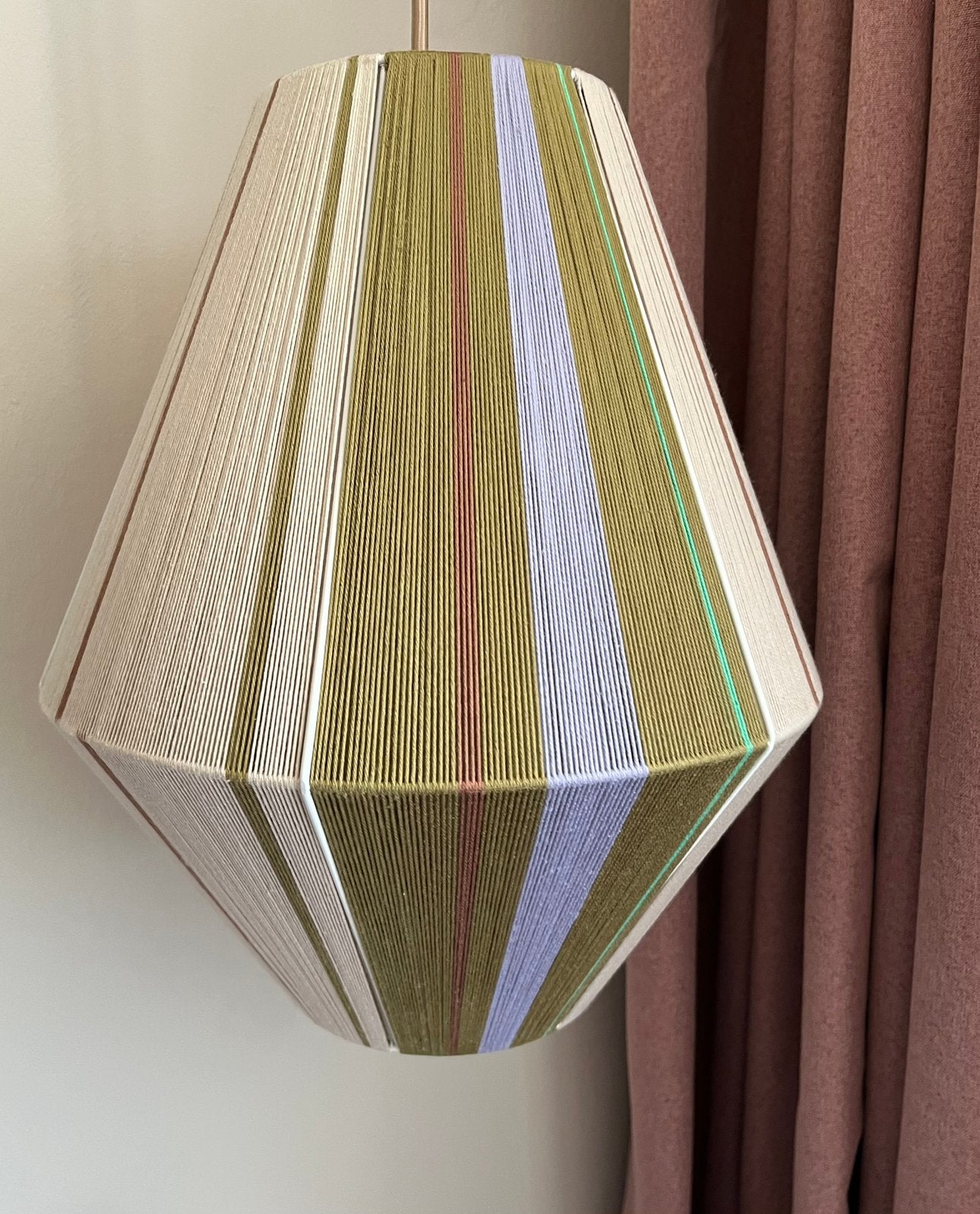Bonbon lampenkap lampion japandi, Nieuw, Ophalen of Verzenden, Groen, 40 cm