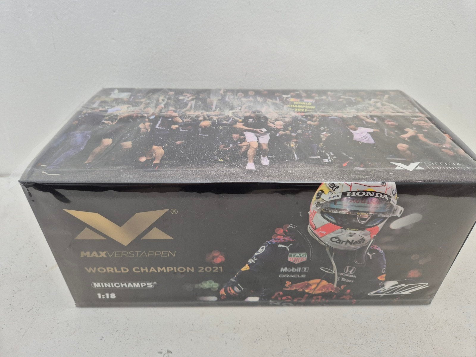TE RUIL MAX VERSTAPPEN 1:18 WORLD CHAMPION ABU DHABI 2021 F1, Hobby en Vrije tijd, Modelauto's | 1:18, Ophalen, Nieuw, Auto, MiniChamps