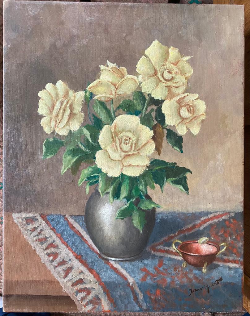 Stilleven met rozen, Antiek en Kunst, Ophalen of Verzenden
