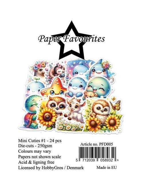 Paper Favourites Die-Cuts Mini Cuties 1 PFD005, Overige merken, ., Nieuw, Ophalen of Verzenden
