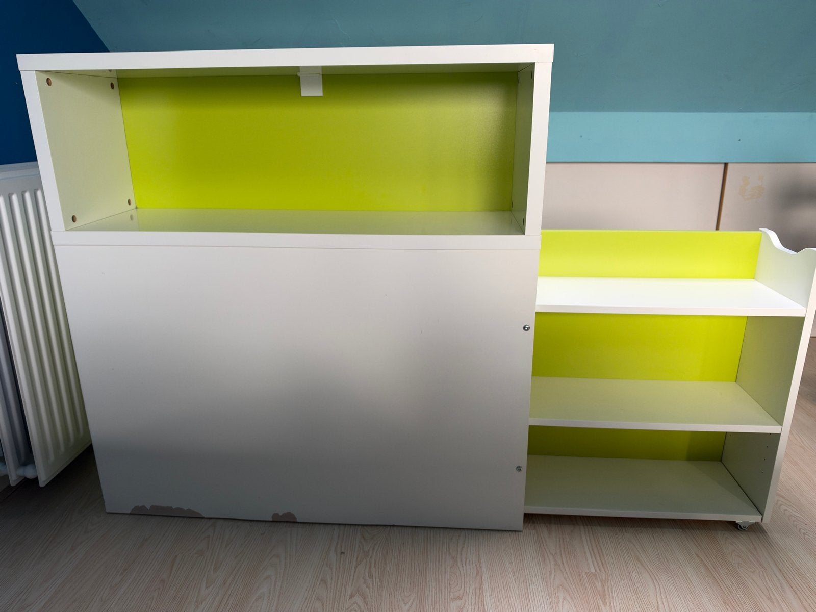 Ikea Flaxa hoofdeind kastje, Ophalen, Met plank(en), Gebruikt, 100 tot 150 cm
