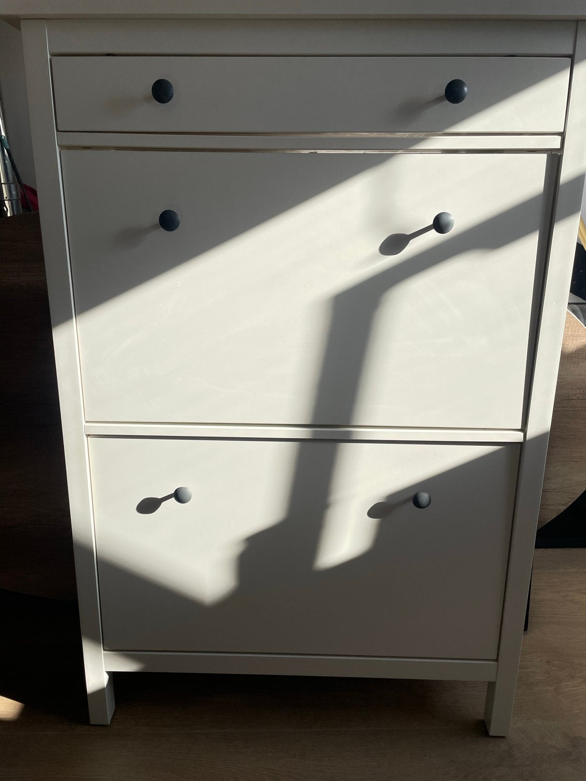 Ikea schoenenkast met 2 vakken en lade, Ophalen, Gebruikt