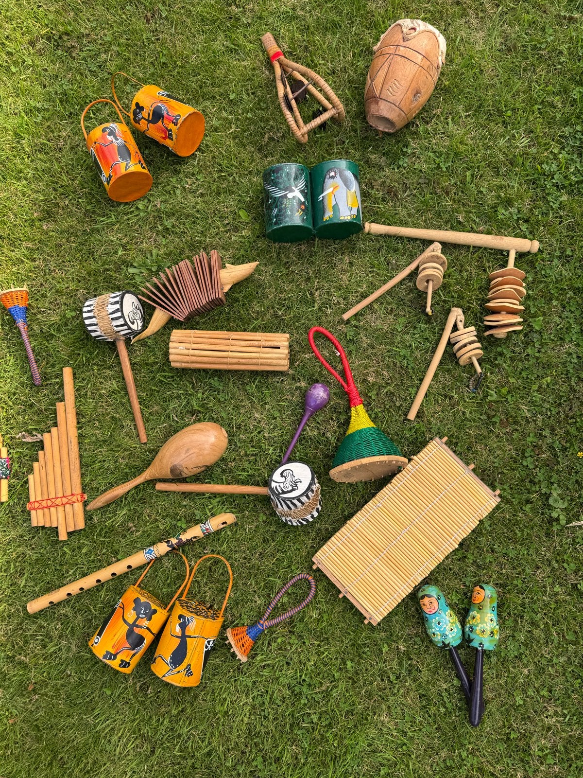 Diverse muziekinstrumenten set - Afrikaanse stijl, Ophalen of Verzenden, Gebruikt, Overige soorten