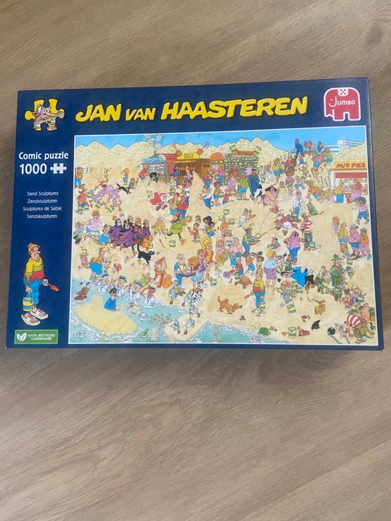 Jan v.Haasteren puzzel - 1000 st. - Zandsculpturen., Hobby en Vrije tijd, Ophalen of Verzenden, 500 t/m 1500 stukjes, Zo goed als nieuw