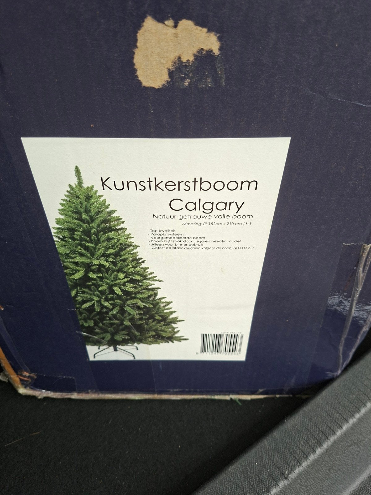 Gratis Kunstkerstboom 210 hoog met ring, Diversen, Kerst, Ophalen