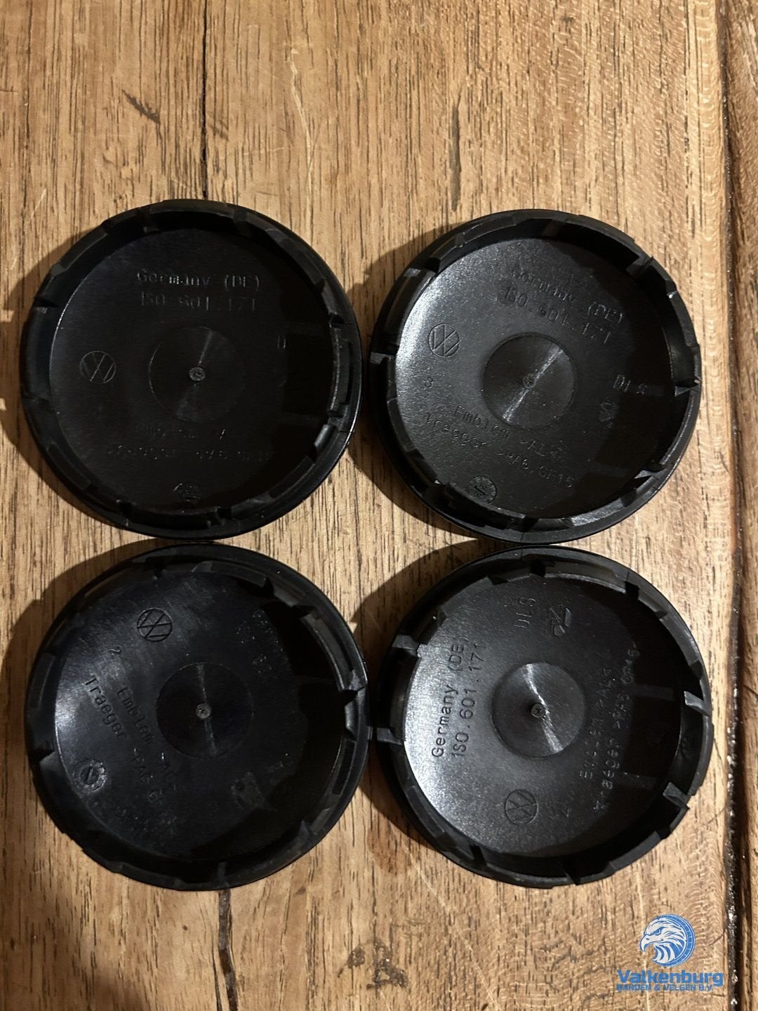 ORIGINELE VW Volkswagen POLO naafkap naafdop set zwart, Auto diversen, Gebruikt, -, Verzenden, -