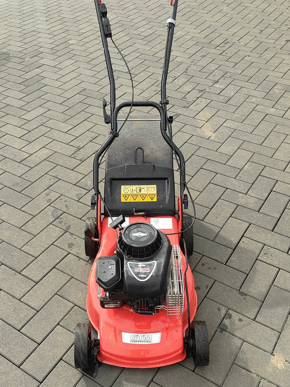 GTM Professional Benzine Grasmaaier met Opvangzak, Ophalen, Cirkelmaaier, Gebruikt, 40 t/m 49 cm