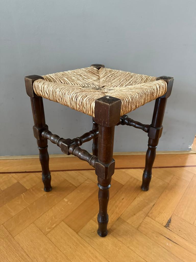 Brocante landelijke franse kruk hocker hout, Antiek en Kunst, Curiosa en Brocante, Ophalen of Verzenden