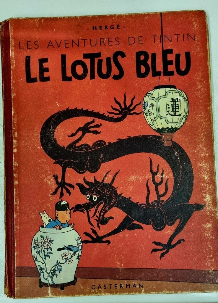 Tintin / Kuifje – Le Lotus Bleu 1946, Verzenden, Kuifje, Gebruikt, Beeldje of Figuurtje
