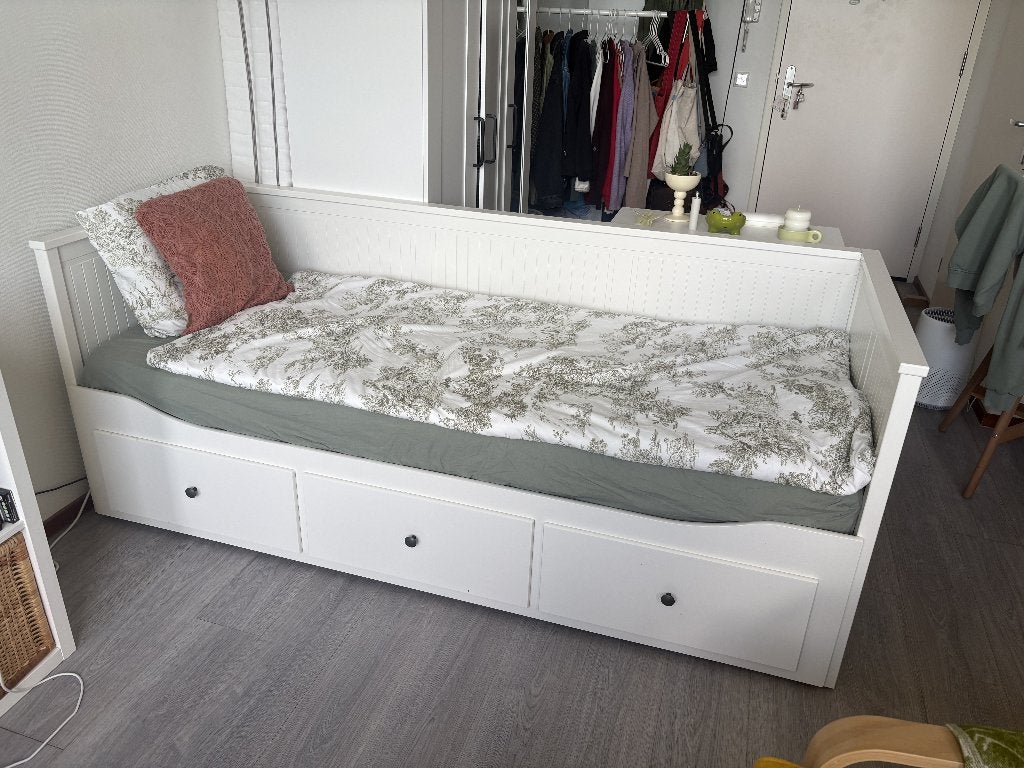 IKEA Hemnes Daybed with 2 Mattresses, Ophalen, Gebruikt, Eenpersoons, 80 cm