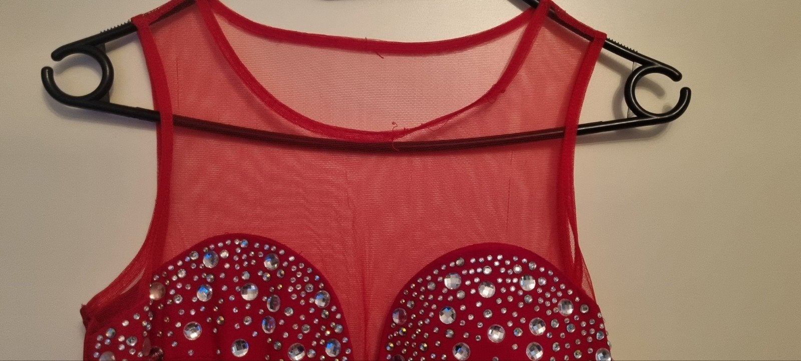 Gala jurk rood, Ophalen of Verzenden, Gedragen, Maat 38/40 (M), Rood