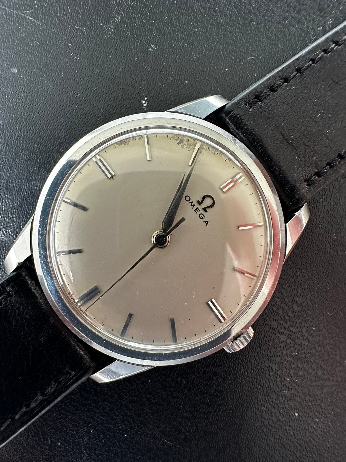 Vintage Omega handopwinder – jaren 60 – recent geserviced, Ophalen of Verzenden, Staal, Omega, 1960 of later
