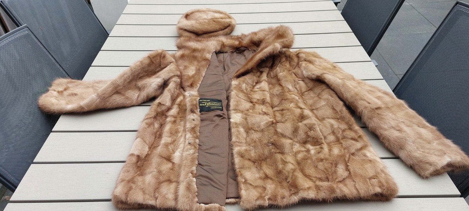 vintage  Bontjas, Kleding | Dames, Maat 38/40 (M), Bruin, Ophalen of Verzenden, Zo goed als nieuw
