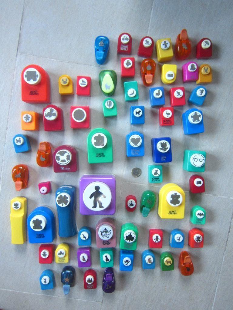 groot aantal knutsel papier craft PONSEN Tom Tas perforator, Overige thema's, Meerkleurig, Zo goed als nieuw, Machine