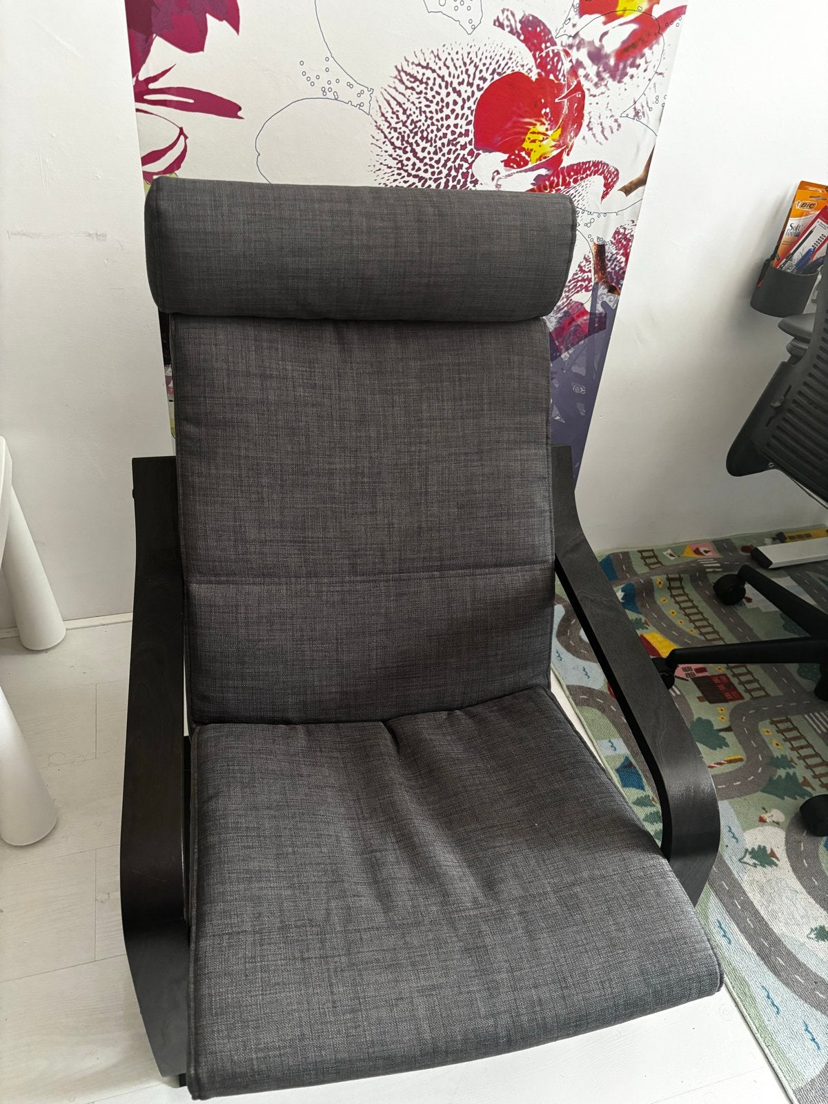 IKEA POÄNG fauteuil – zo goed als nieuw (6 maanden oud), Huis en Inrichting, Stoelen, Ophalen, Zo goed als nieuw, Hout, Eén