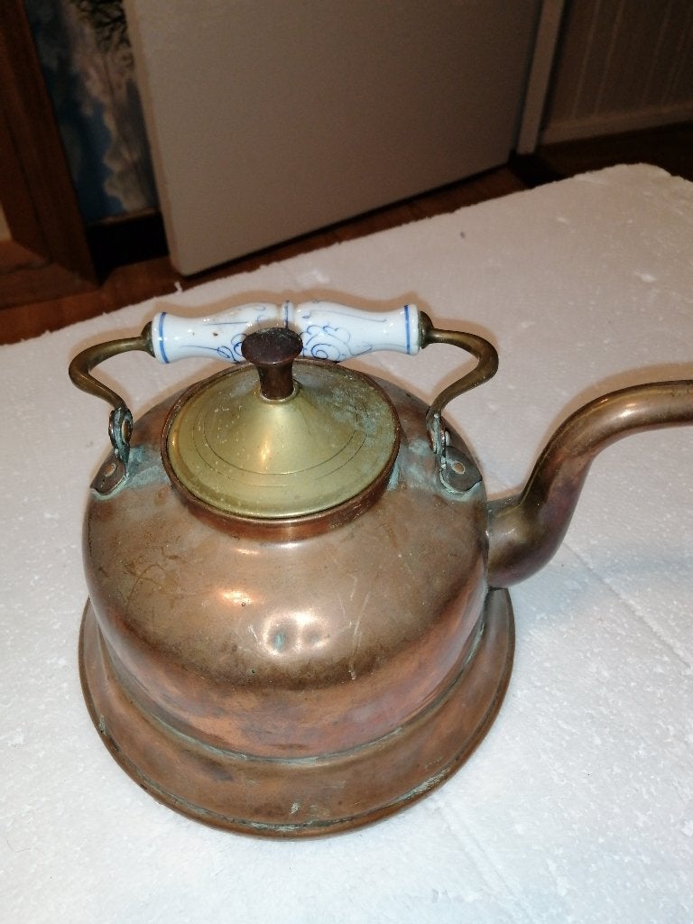 Antiek rood koperen ketel, Antiek en Kunst, Ophalen of Verzenden, Koper