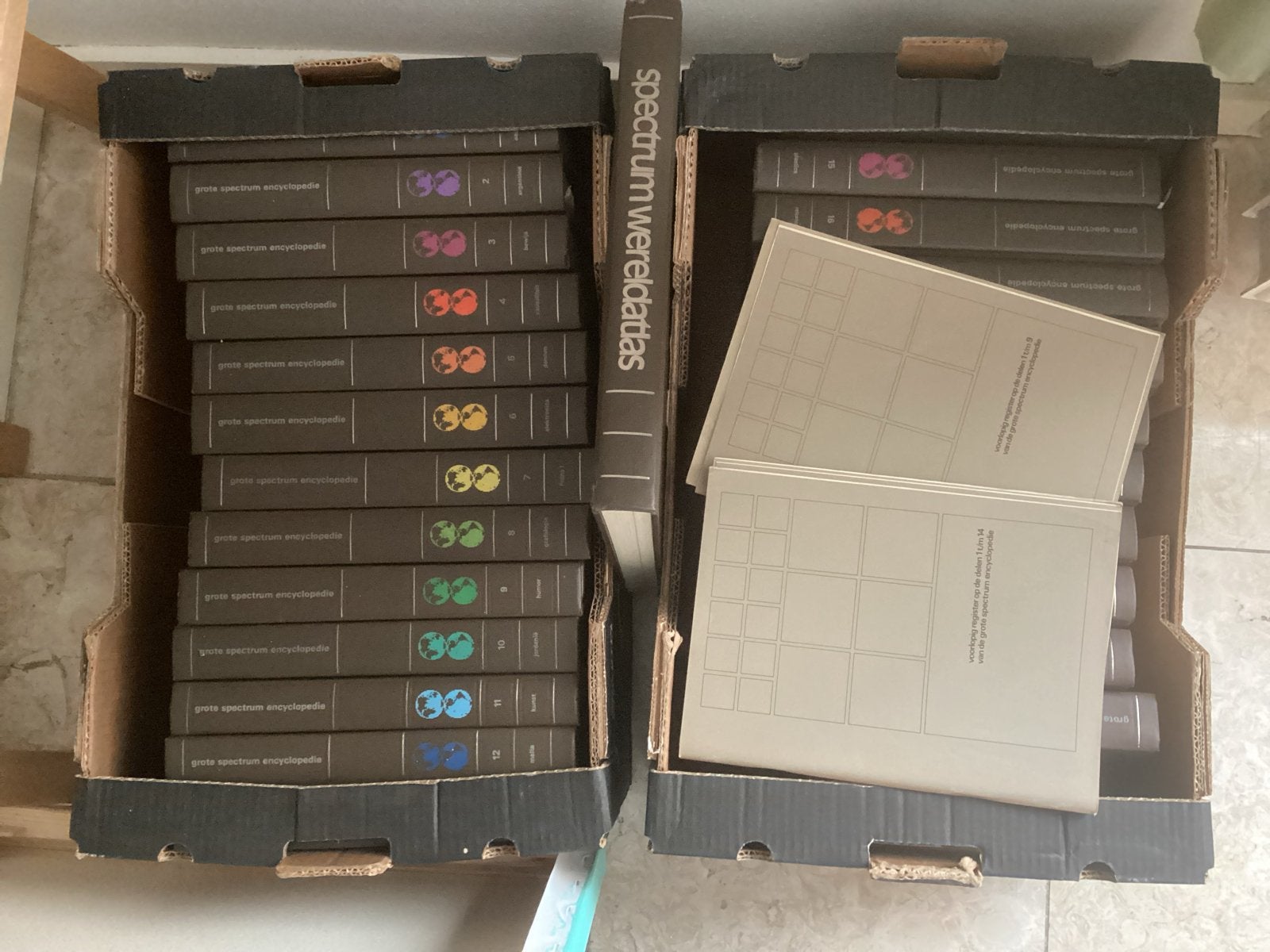 Grote Spectrum Encyclopedie + Spectrum Wereldatlas, Ophalen, Zo goed als nieuw, Algemeen, Complete serie