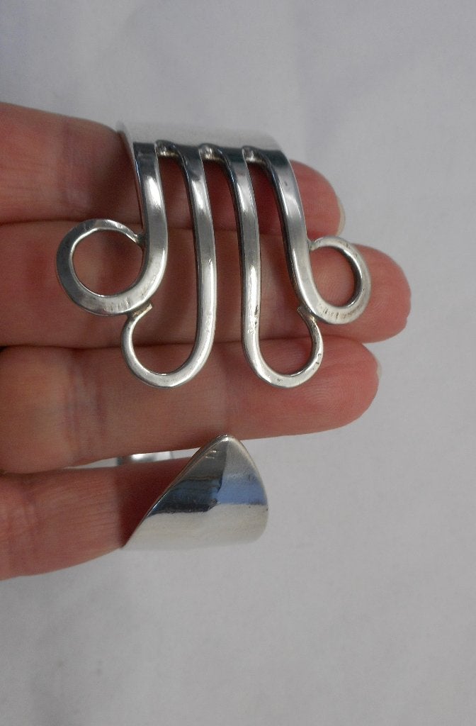Zilveren antieke armband gemaakt van een vork nr.2000, Verzenden, Zilver, Armband