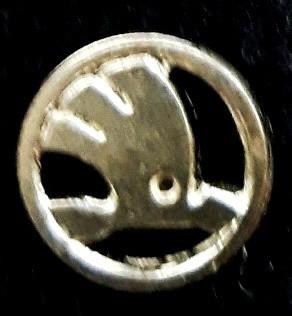 Skoda logo speld zilverkleur-open, Ophalen of Verzenden, Nieuw, Transport, Speldje of Pin