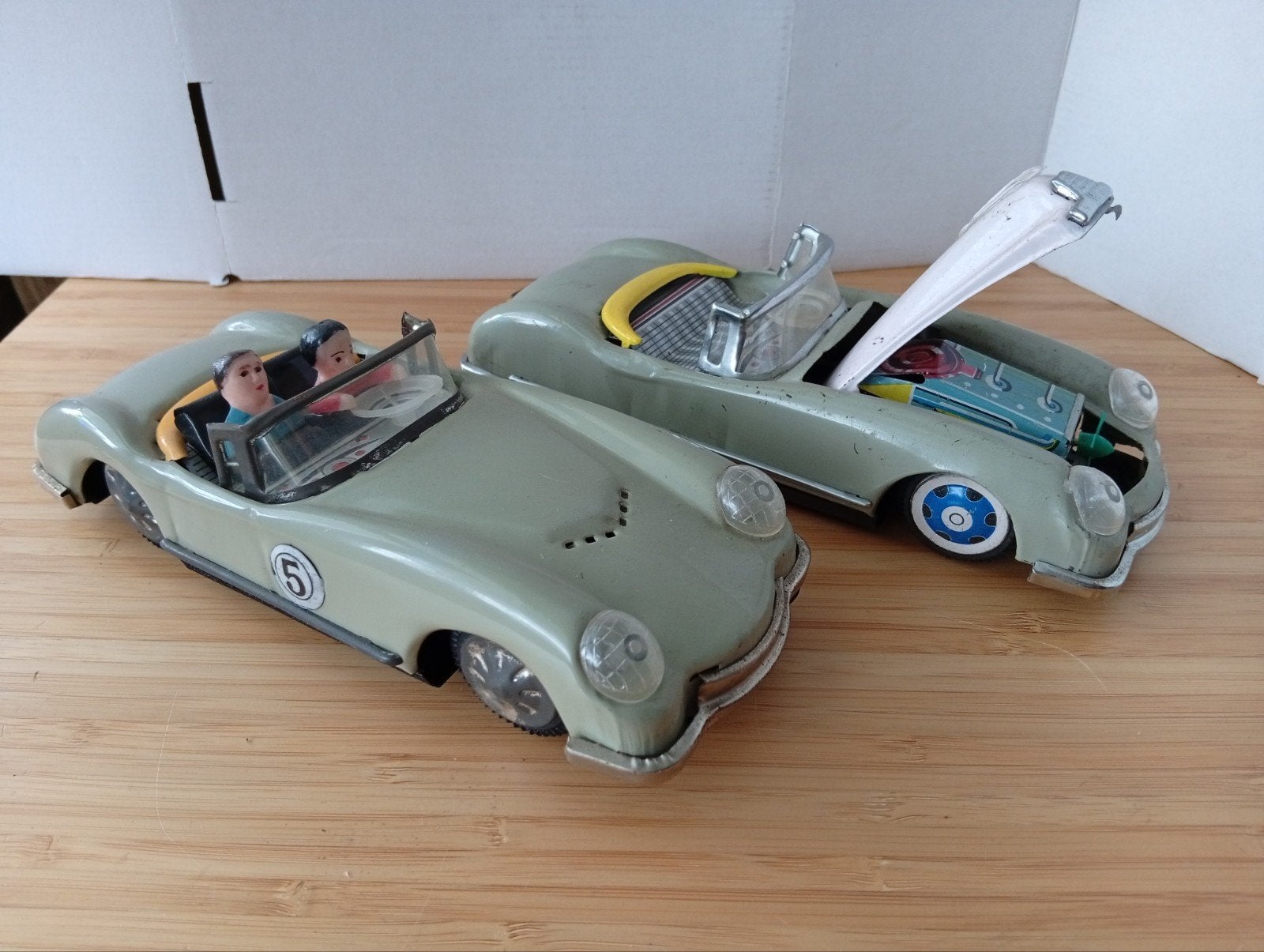 Vintage blikken speelgoedauto's  raceauto, Ophalen of Verzenden