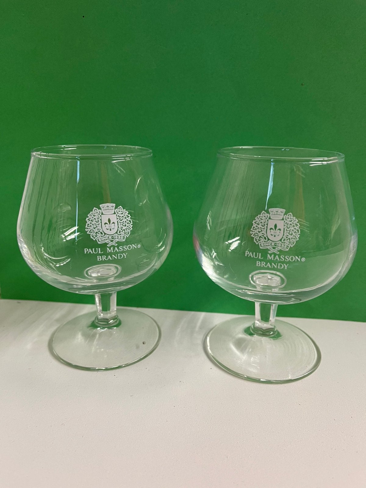 Paul Masson brandy glazen set van 2 glazen, Ophalen of Verzenden, Nieuw, Borrel- of Shotglas