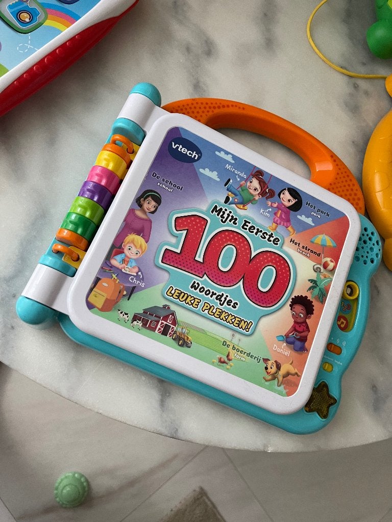 VTech Mijn Eerste 100 Woordjes Leuke Plekken, Ophalen of Verzenden, Zo goed als nieuw, 6 maanden tot 2 jaar