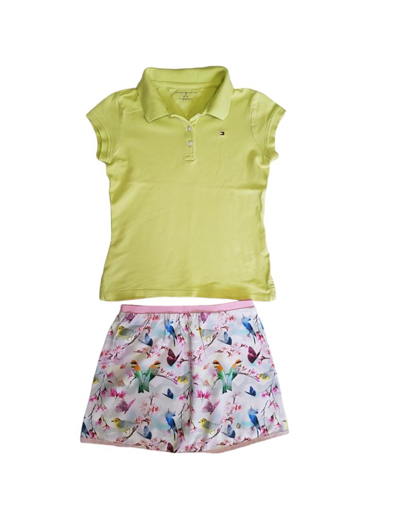 Prachtig lime groen/geel TOMMY HILFIGER polo shirt mt 8-10., Gebruikt, Tommy Hilfiger, Shirt of Longsleeve, Verzenden