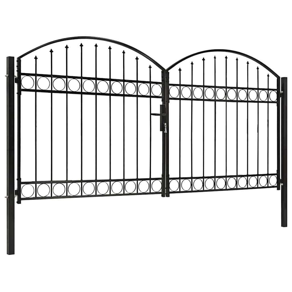 IJzeren tuinpoort hek poort draaihek 3x1,25 m GRATIS BEZORGD, Met poort, Verzenden, Nieuw, Spijlenhekwerk