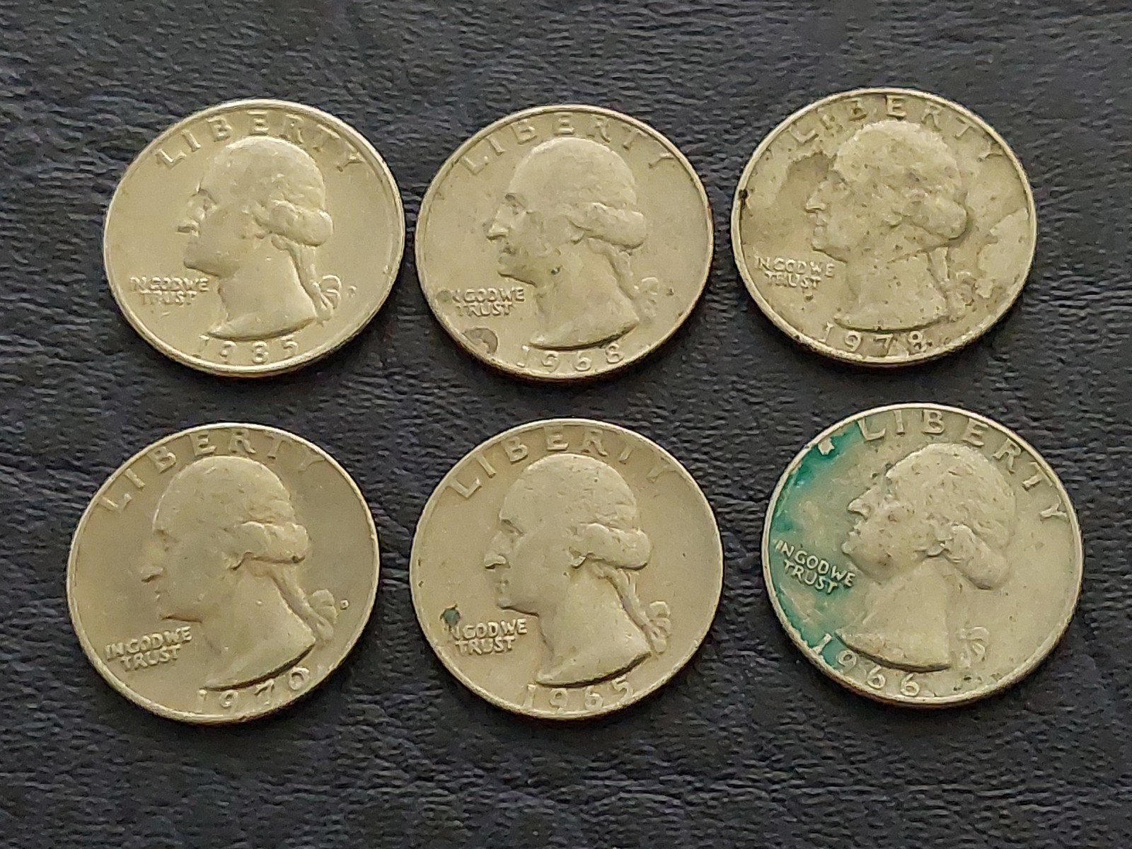 Amerikaanse quarter Dollar, 1965 - 66 - 68 - 70 -78 - 85, Ophalen of Verzenden, Noord-Amerika