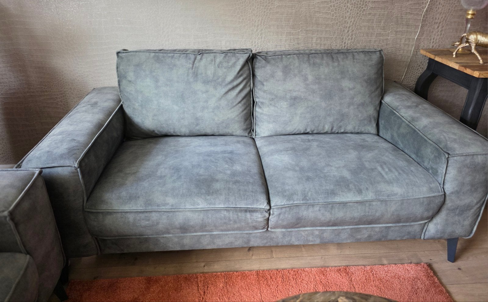 bankstel 2 en 3 Zits, Ophalen, 75 tot 100 cm, Zo goed als nieuw, Rechte bank