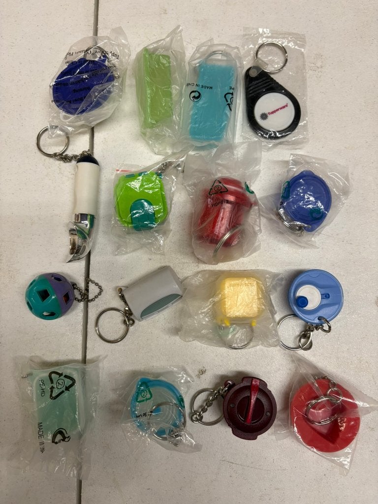 Tupperware sleutelhangers, diverse modellen., Ophalen of Verzenden, Nieuw, Overige kleuren, Overige typen