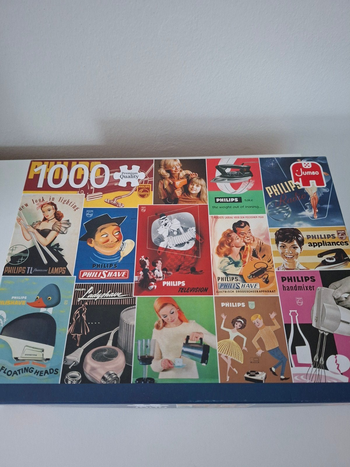 Jumbo Legpuzzel 1000 stukjes - Philips Reclame, Ophalen, 500 t/m 1500 stukjes, Zo goed als nieuw, Legpuzzel