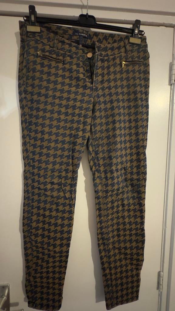Atelier Gardeur pied-de-poule broek maat 38 bruin blauw, Maat 38/40 (M), Bruin, Ophalen of Verzenden, Zo goed als nieuw