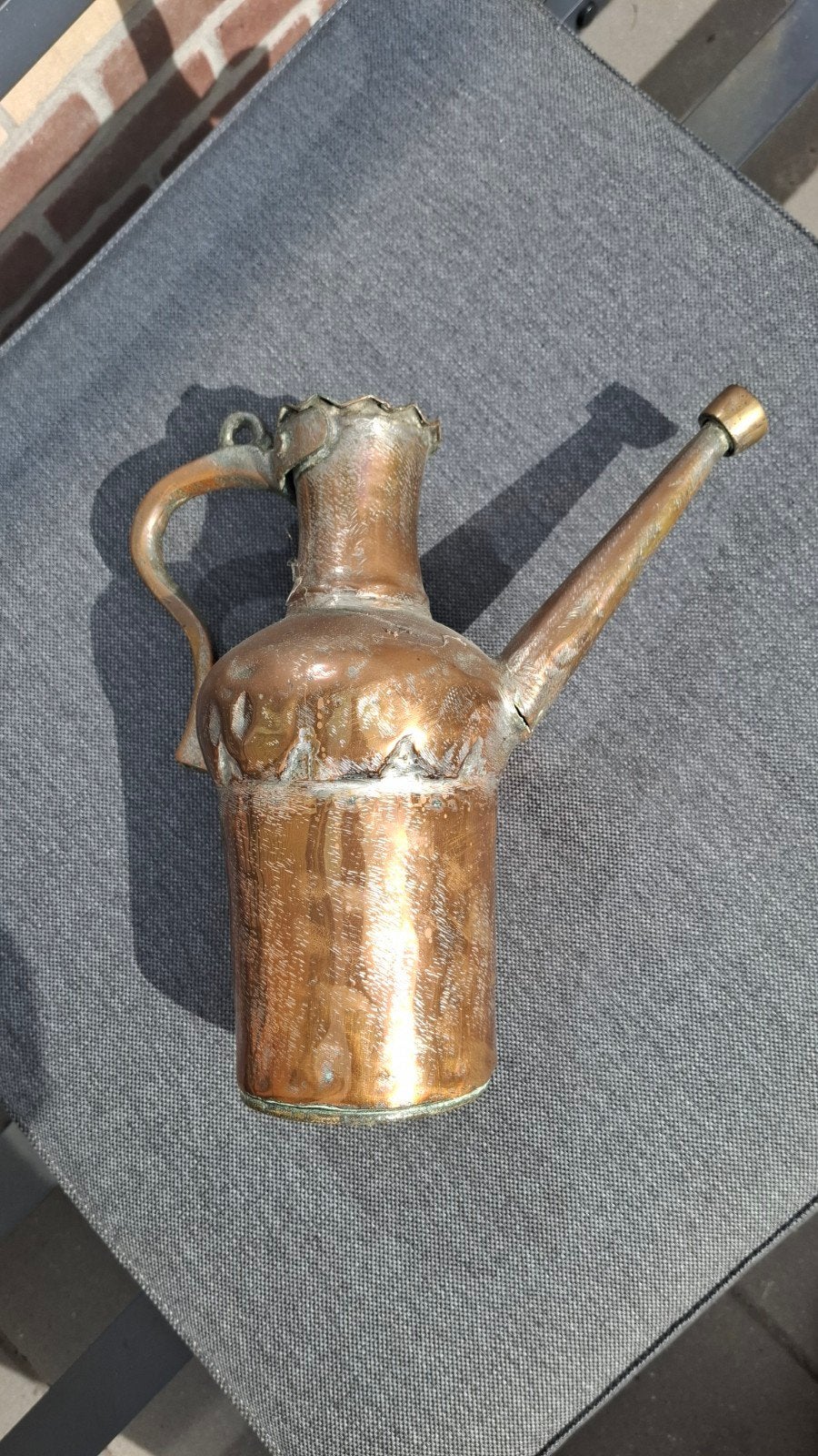 Antieke Koperen Oliekan / Gieter - Decoratief, Ophalen, Koper