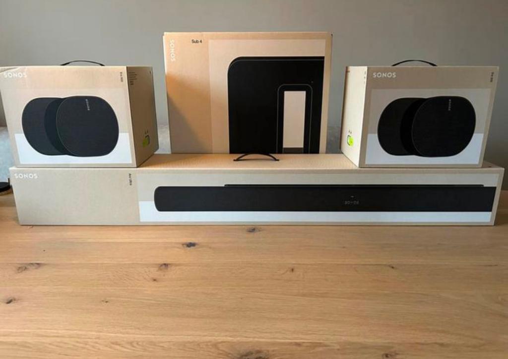 Sonos Arc Ultra + Sub 4 + 2 x Era 300 - Zwart en Wit, Audio, Tv en Foto, Luidsprekers, Nieuw, Ophalen of Verzenden, Sonos, Sonos